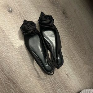 Zara black flat shoes